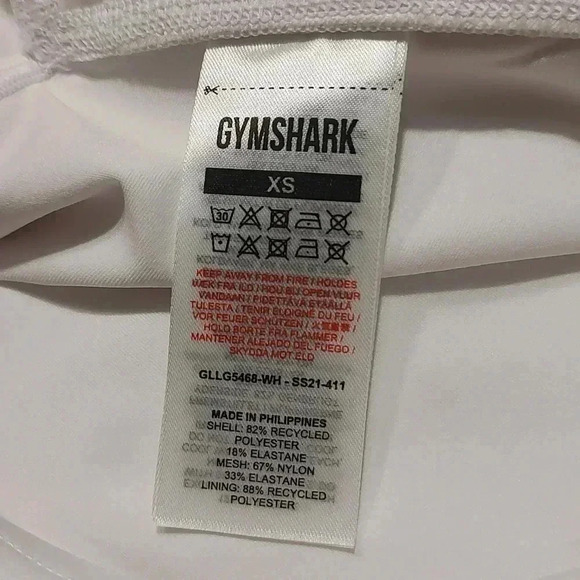 Gymshark PULSE CROPPED LEGGINGS new white align like seams mesh  high performanc - Picture 6 of 6